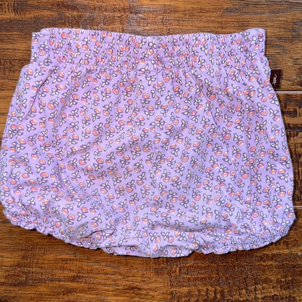 Tea Collection shorts bloomers, 12-18M, purple floral
